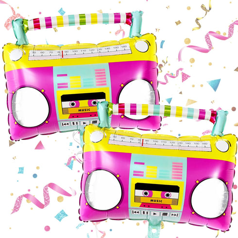 KatchOn Large Boombox Balloon Set - 22 Inch | 90s and Disco Party Decorations | 80s Boom Box Balloons for Roller Skate Parties...