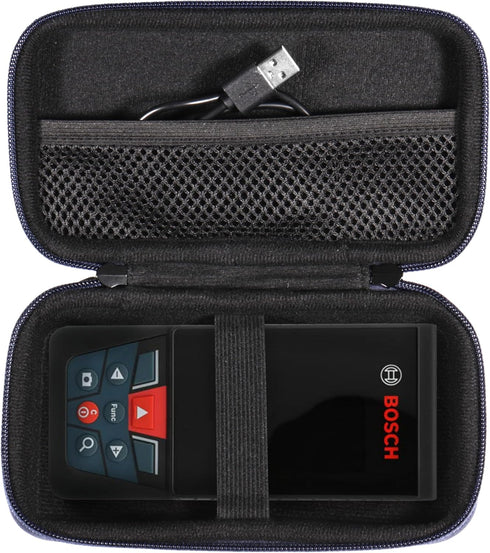 CaseSack Case for BOSCH GLM400CL Blaze Outdoor 400ft Bluetooth Connected Laser Measure (Black with blue zip)...