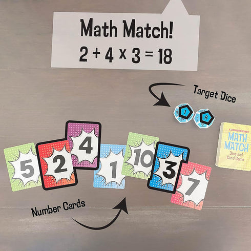 University Games, Scholastic Math Match Travel Dice Game, Mathematics Reinforcement Game for Kids, for 2 or More Players Ages 5 and Up...