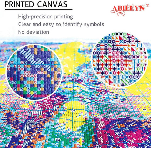 Abillyn Embroidery Cross Stitch Kits Owl Stamped with Printed Pattern Starter Kit (Owl 1)...