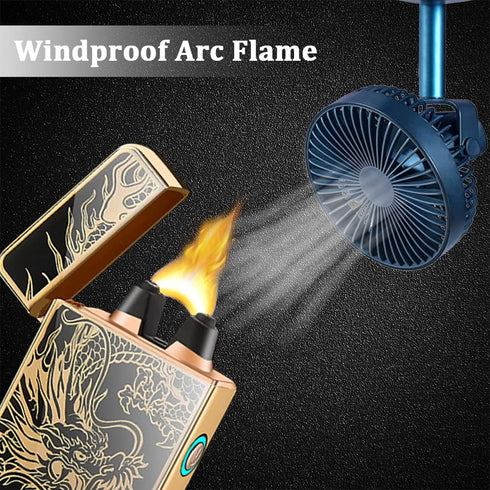Electric Lighter Dragon Lighter Plasma Lighters Arc Flame Lighters USB Rechargeable Lighterss Candle Lighterss Butane Free with LED Battery Indica...