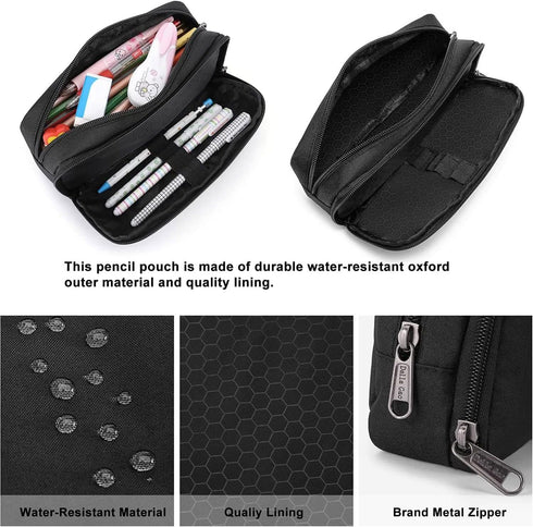Della Gao Pencil Case Large Capacity Pencil Pouch Aesthetic Pencil Box for Office Stationery Organizer, Simple Sturdy Multifunctional Pencil Bag f...
