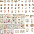 100Pcs Scrapbook Craft Paper Kit for Scrapbook Journaling Supplies ,Scrapbook Flower Stickers Aesthetic for Scrapbooking Supplies,Bullet Junk Jour...
