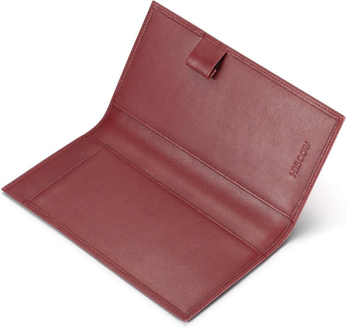 HISCOW Supple Leather Checkbook Cover with Free Divider - Italian Calfskin...