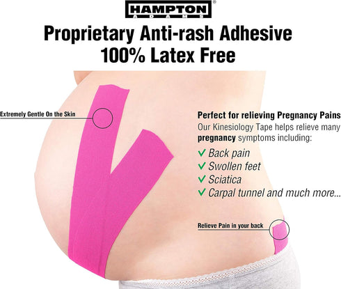 Hampton Adams | As Seen on Shark Tank | Elastic Kinesiology Tape (2-Pack) | Uncut Athletic Tape Supports & Protects Muscles Knees Shoulders & Plan...