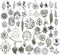 Youdiyla 100pcs Mix Silver Tree Flower Charms Collection, Bulk Mini Small Little Charms Metal Pendant Craft Supplies Findings for Necklace and Bra...