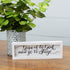 Give It To God Go To Sleep Whitewashed 10 x 3 Wood Tabletop Plaque...
