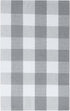 KOZYFLY Buffalo Plaid Rug 27.5x43 Inches Grey and White Outdoor Rugs Hand Woven Cotton Washable Indoor Buffalo Check Rug Layered Doormats for Fron...