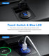 2Pack Quick Charge 3.0 Dual USB Charger Socket, Waterproof 36W USB Outlet Fast Charge with Touch Switch & Blue LED DIY Kit for 12V/24V Car Boat Ma...
