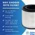 Fette Filter - Filter Compatible with BISSELL MYair Pro Hub and Plus Air Purifier Replacement HEPA and Carbon Filter Part # 3069 and 3389 - Pack o...