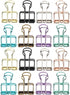 Tissting 16 Pcs Binder Clips,8 Colors Hollow Design,Paper Binder Clips,Paper Clamps for Office, Home, School(S,0.8 * 1.1in)...