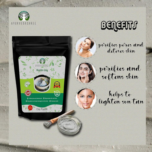 Kaolin Clay 50 Gm | Gentle Clay for Face Pack | Skin Care | Cleans Skin Pore | Exfoliates & Detoxifies Skin | Removes Excess Sebum from Skin | Per...