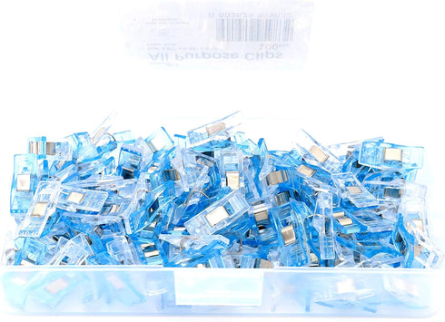 iExcell 100 Pcs Blue All Purpose Craft Clips - Best for Sewing, Quilting, Crafters, Crochet, Knitting...