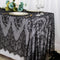 ShinyBeauty Lace Tablecloth Rectangle 60''x120'' Black Lace Party Tablecloth Rustic Floral Lace Table Cloth Vintage Lace Overlays Tea Party Tablec...
