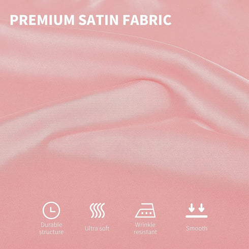ANECO 16 Pack Square Satin Napkin Bright Silk Table Napkin Soft Smooth Fabric Table Napkin for Wedding Banquet Party Decoration, Rose Gold, 17 x 1...