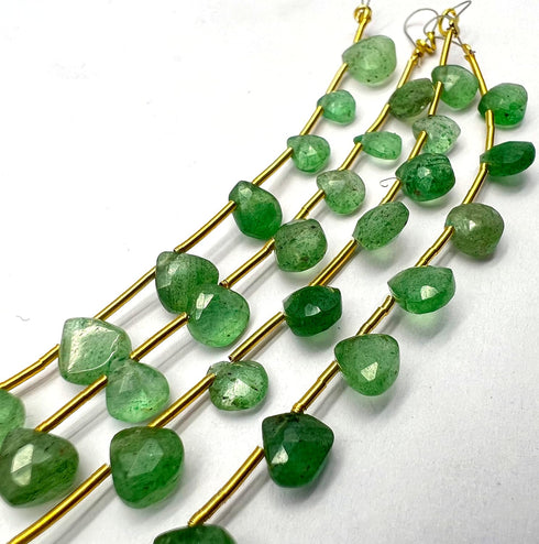 5 inches 1 Strand Natural Green Aventurine 10 Pieces Beads Size 7x7-8x8mm Shape Heart Cut Faceted Making, Beading & Craft Supplies 22DEC$3:50...