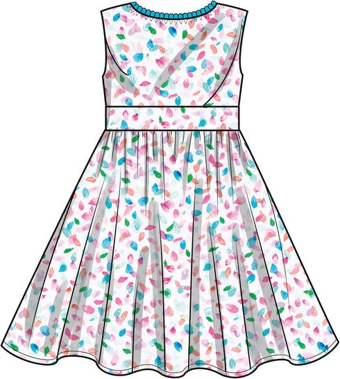 New Look Easy Toddlers' and Children's Dress Sewing Pattern Kit, Code N6726, Sizes 1/2-1-2-3-4-5-6-7-8, Multicolor...