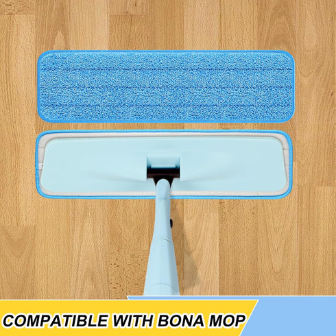 18 inch Reusable Mop Pads Microfiber Spray Mop Replacement Heads for Wet/Dry Mops Compatible with Bona Floor Care System (5 Pack)...