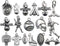 WOCRAFT 50pcs Wholesale Bulk Lots Ball Game Sports Charms for Jewelry Making Mixed Smooth Tibetan Silver Metal Charms Pendants DIY for Jewelry Mak...