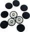 Black Fabric Cloth Covered with Metal Shank Round Buttons for Suits Gowns Blouses Shirts DIY Sewing 30mm(1-3/16 Inch) 10Pc...