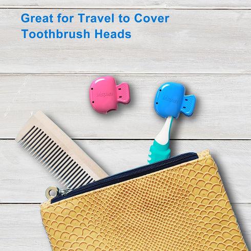 Mspan Toothbrush Protector Clip Pod: Tooth Brush Head Pods Compatible with Oral-B Philips Colgate for Manual & Electric Toothbrush - 2 Packs...