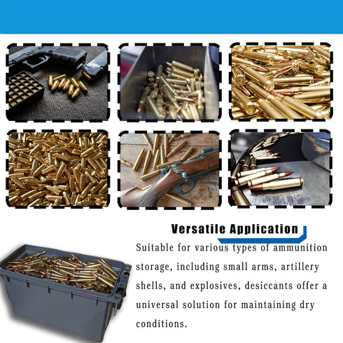 xcivi 12-Pack Ammunition Desiccant for Sheffield 12627, 12628,12629, 12630, 12632,12633, 12634 Field Box, Desiccant for Ammo Storage Can, Desiccan...