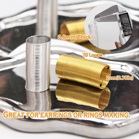 EuTengHao Jewelry Wire Memory Beading Wire Stainless Steel Craft Wire for Jewelry Making Supplies Necklace Bracelet Ring Earring Crafts DIY Jewelr...
