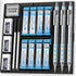 Nicpro 3 Pack Blocky Gear 0.7 mm Metal Mechanical Pencils Set with Case, Lead Drafting Pencil with 8 Tube (480PCS) Lead Refills(HB 2B), 4 Erasers,...