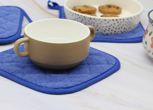 Cotton Pot Holders Cotton Made Machine Washable Heat Resistant Everyday Kitchen Basic Terry Pot Holder, Hot Pads, Trivet for Cooking and Baking Se...
