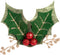 DEMDACO Holly Berry Red, Green, and Gold Tone Glittered 5 Inch Polyester Christmas Lapel Pin...