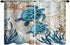Nautical Blue Sea Turtles Beach Short Kitchen Window Curtains Ocean Starfish Half Bathroom Curtain for Bedroom Set of 2 Panels 27.5 W x 39 L Inche...