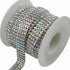 1 Yard 4 Rows SS12 1/2 inches Close Rhinestone Chain Trims Cup Chain Wedding Cake Decoration (Crystal AB Rhinestone+Silver Plated Chain)...