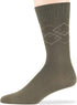 7Bigstars Men's Cotton Dress Crew Socks -6 pack-Argyle Stripes Dots-Large-Brown Blue Black Grey Beige Green...