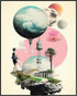 Posterizer 1 pcs-surreal sci-fi futuristic collage-Abstract & Modern Art-Retro Art-Gift for Men Women Entrepreneur Teens-Decor for Home & Office- ...