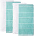 DII Basic Chef Collection, Assorted Terry Kitchen Towel Set, Dishtowel Set, Aqua, 4 Piece...