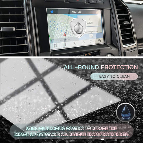 CDEFG Car Screen Protector Center Control Navigation Touch Screen Protector for 2014-2020 Ford F150 F250 F150 Raptor 8 Inch, Tempered Glass HD Scr...
