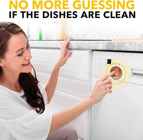 Dishwasher Magnet Clean Dirty Sign Indicator - Clean Dirty Dishwasher Magnet - Kitchen Dish Washer Magnet - Waterproof and Double Sided Flip with ...