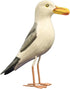 Nautical Decoration Hand Made Wooden Seagull Figurine, 10 Inches Tall...
