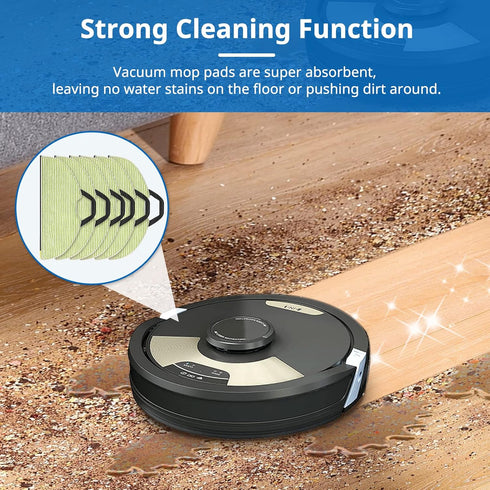 AV2610WA RV2610WA Vacuum Mop Replacement Pads Compatible with Shark RV2610WA AV2610WA RV2620WD RV2410WD AI Ultra 2- in-1 Robot Vacuum, Washable Re...