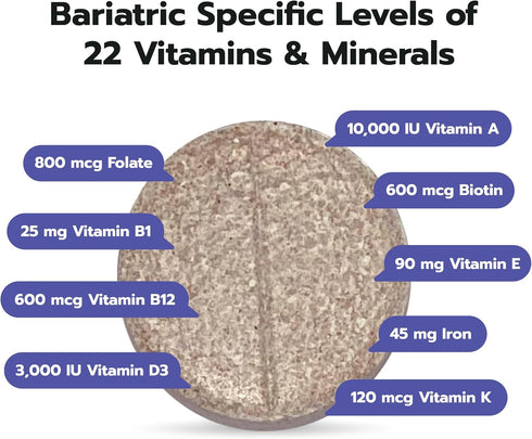 Bari Life Just One Chewable, Once Daily Bariatric Multivitamin and Iron...