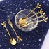 16 Pcs Stainless Steel Gold Leaf Coffee Spoon appetizer fork-4.7" Creative Tableware Dessert Spoons, Stirring, Mixing, Sugar, Stir, Ice Cream, Fru...