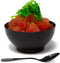 50 Pack 3 oz. Asian-Style Black Mini Plastic Bowl With Spoons For Appetizer Bowls and Disposable Dessert Bowls Professional-Grade Recyclable Dispo...