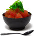 50 Pack 3 oz. Asian-Style Black Mini Plastic Bowl With Spoons For Appetizer Bowls and Disposable Dessert Bowls Professional-Grade Recyclable Dispo...
