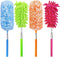 4 Pack House Cleaning Feather Duster Kit, 13" to 30" Extendable Pole, Washable Duster Head, Microfiber Duster for House,Office, Car, Window, Furni...