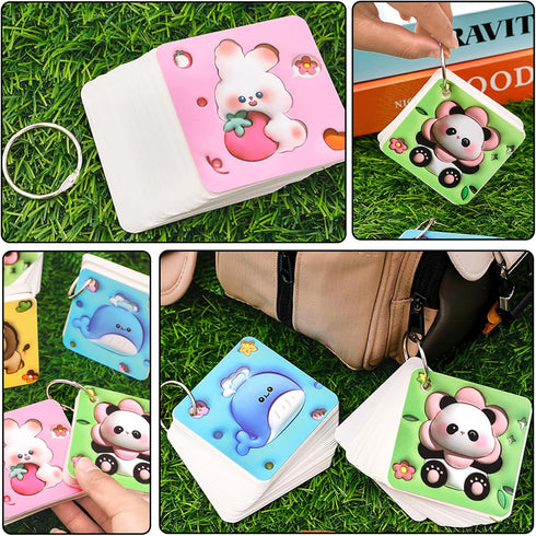 Mini Notebooks, 4 PCS Tiny Cute Animals Pocket Notebooks, Aesthetic Notebook Small Journal Thick Hardcover Blank Pages Memo Notepad for School Sup...