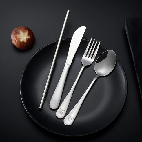| Travel Utensils Set | Reusable Camping Cutlery Set | Stainless Steel Flatware Set | Portable Silverware Set with Case | Includes Knife/Fork/Spoo...