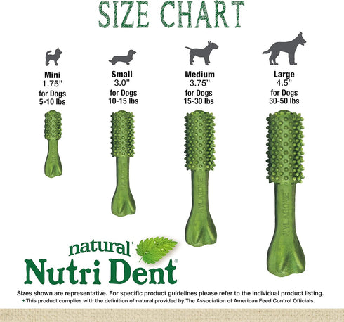 Nylabone Nutri Dent Dog Dental Chews - Natural Dog Teeth Cleaning & Breath Freshener - Dental Treats for Dogs - Fresh Breath Flavor, Small (28 Cou...