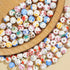 ToBeIT 100pcs Flower Ceramic Beads Craft Porcelain Bead Colorful Bead Set Chinese Handmade Spacer Ceramic Beads for Jewelry Making Necklace Bangle...