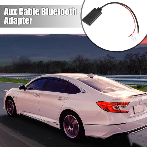 X AUTOHAUX Bluetooth Wireless Adapter Audio Radio Stereo Music Aux Cable Adapter 3 Pin for Honda GL1800 Goldwing...