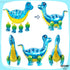 KatchOn, Big Blue Three Rex Balloons - 35 Inch Pack of 10 | Blue Dinosaur Balloon, Three Rex Birthday Party Decorations Boy | Blue Dinosaur Party ...